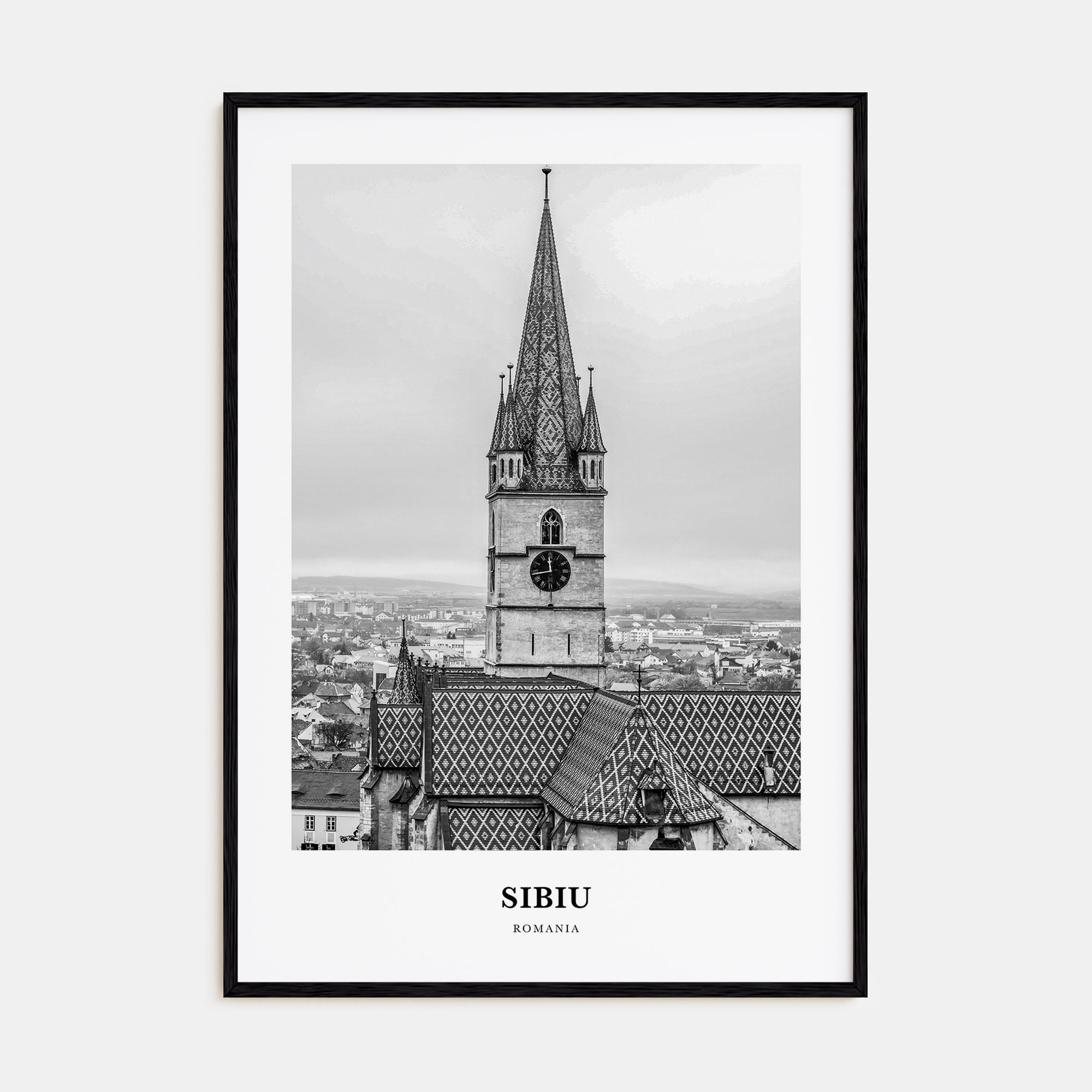 Sibiu Portrait B&W Poster