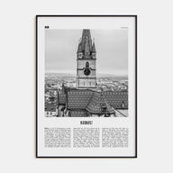Sibiu Travel B&W Poster