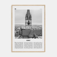 Sibiu Travel B&W Poster