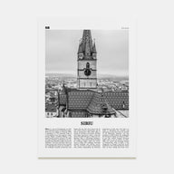 Sibiu Travel B&W Poster