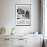 Sicilia Travel B&W Poster