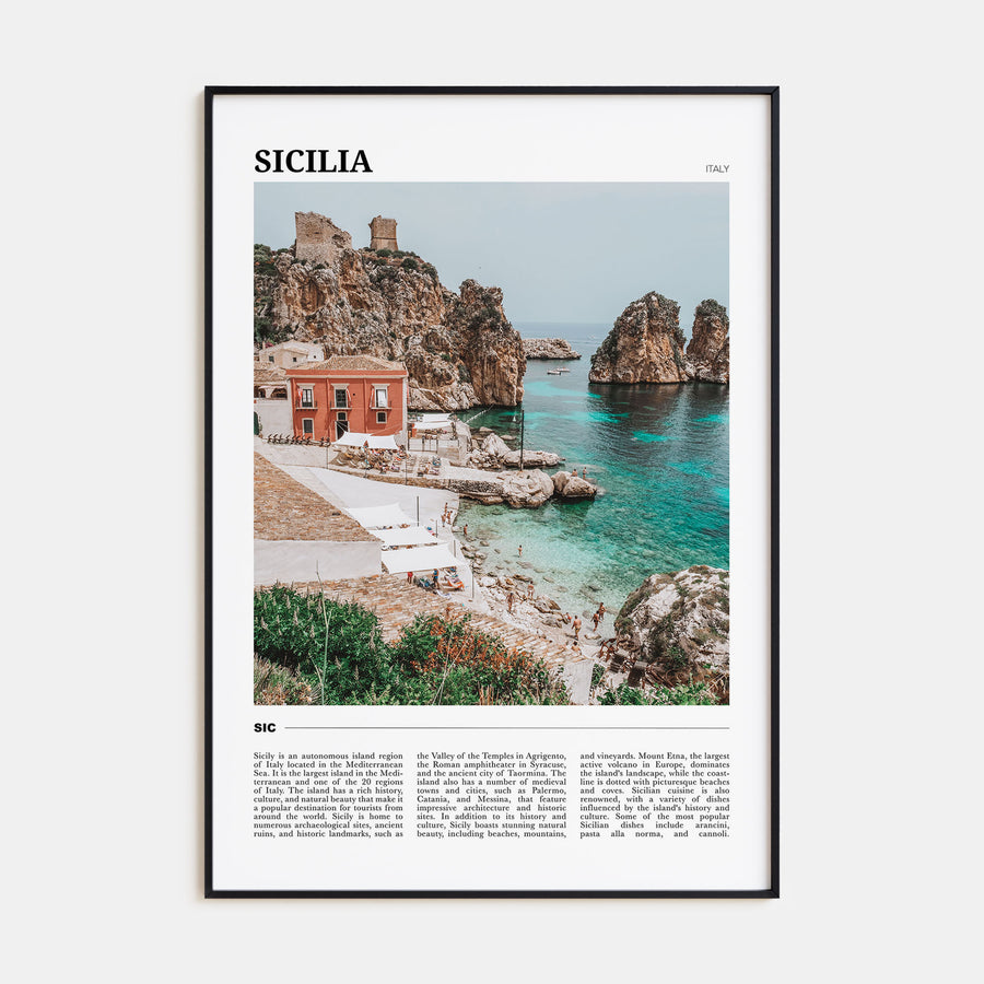 Sicilia Travel Color Poster