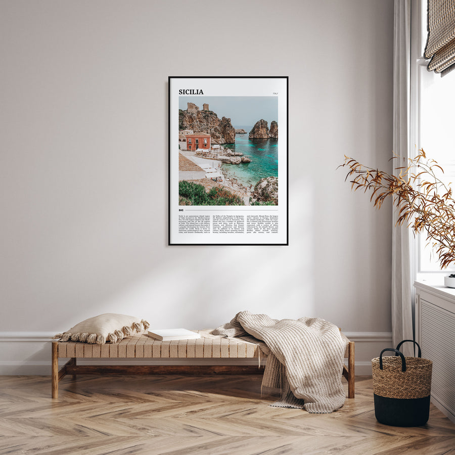 Sicilia Travel Color Poster