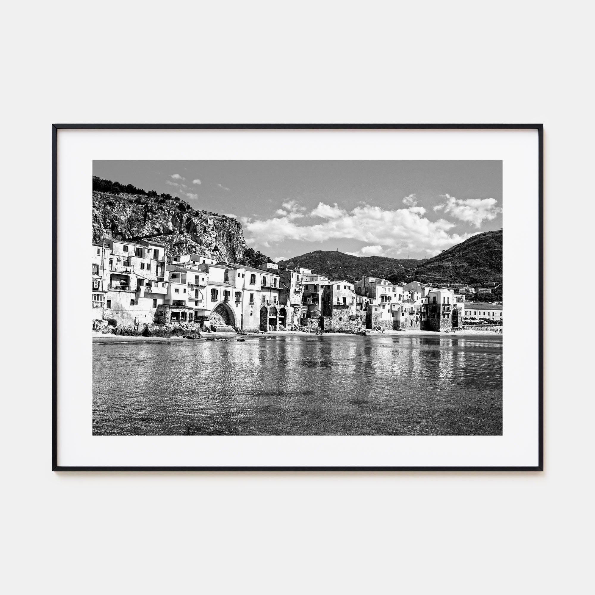 Sicily Landscape B&W Poster