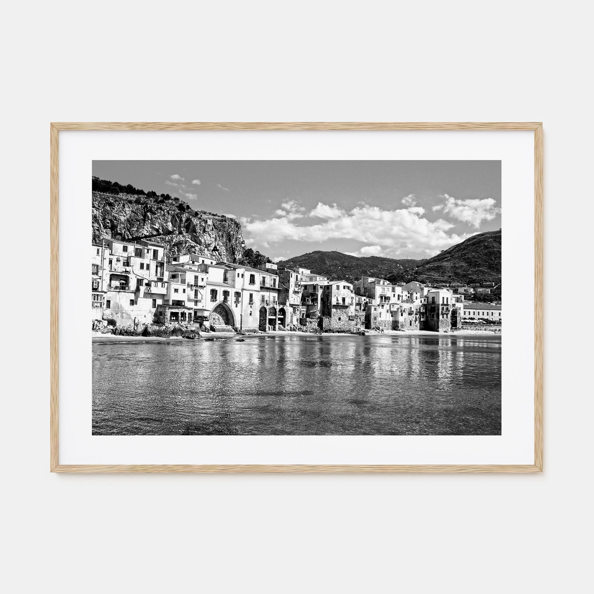 Sicily Landscape B&W Poster