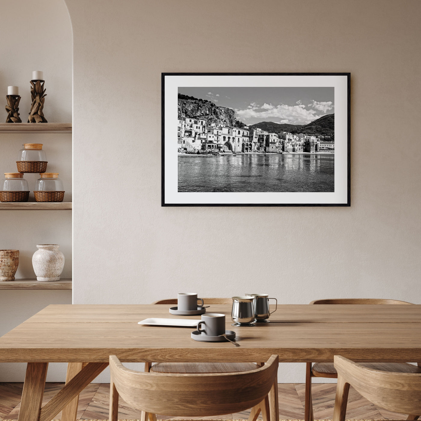 Sicily Landscape B&W Poster