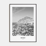 Sicily Portrait B&W No 1 Poster