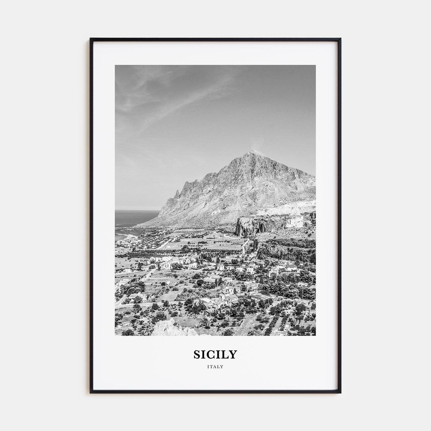 Sicily Portrait B&W No 1 Poster
