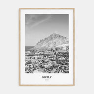 Sicily Portrait B&W No 1 Poster
