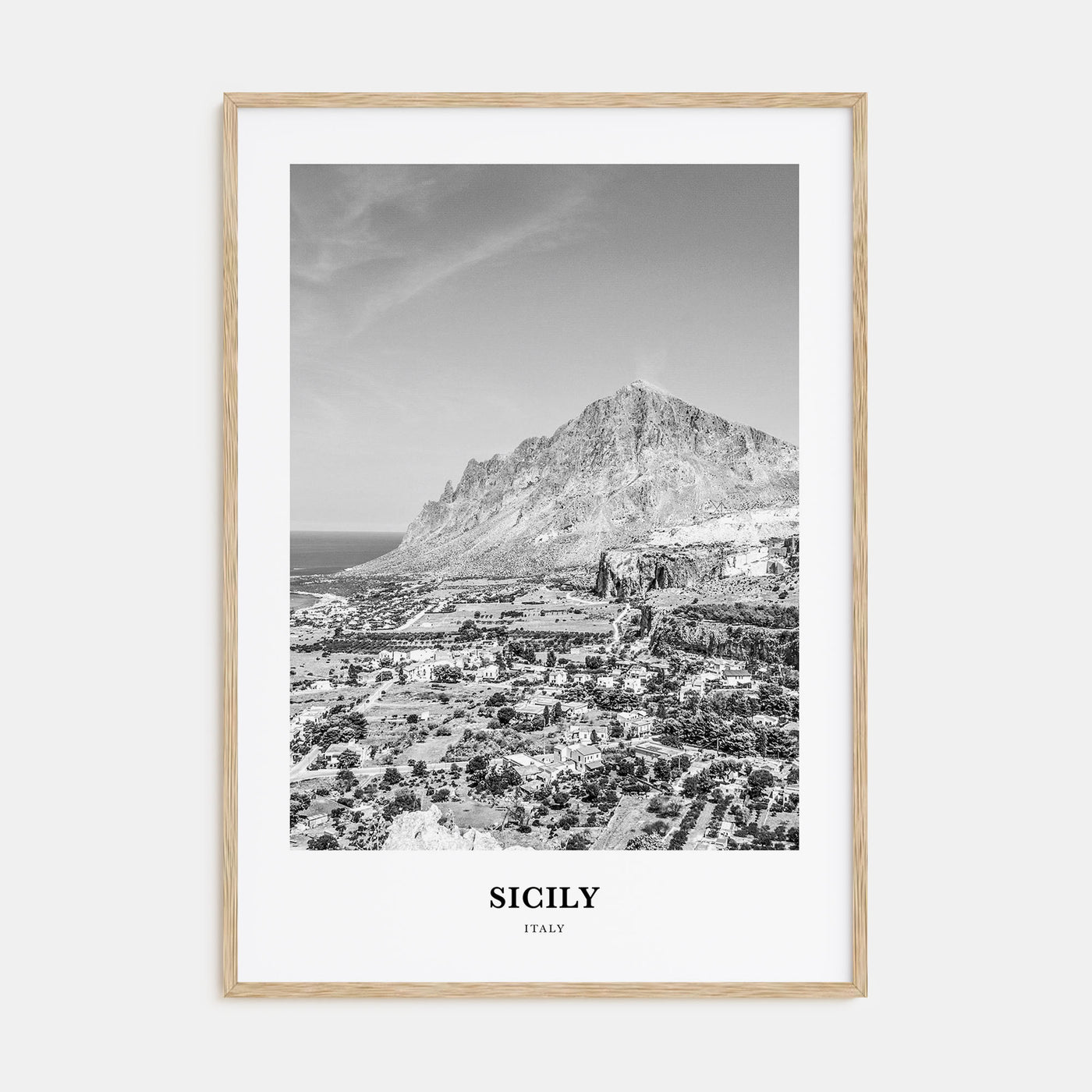 Sicily Portrait B&W No 1 Poster