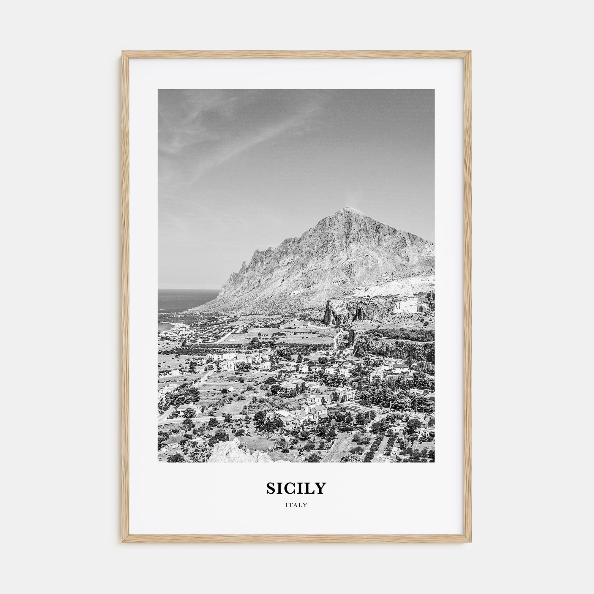 Sicily Portrait B&W No 1 Poster