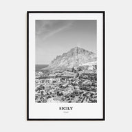 Sicily Portrait B&W No 1 Poster