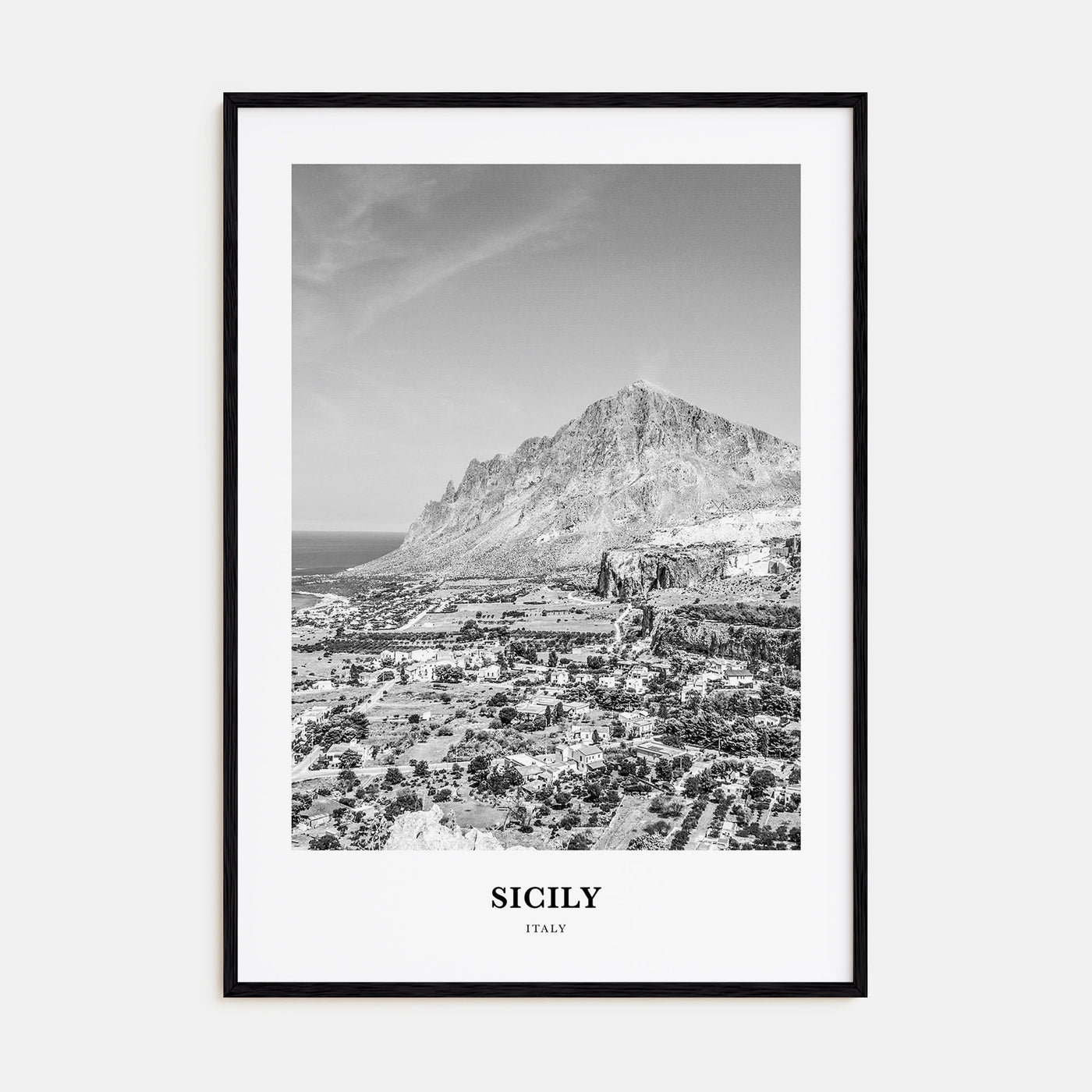 Sicily Portrait B&W No 1 Poster
