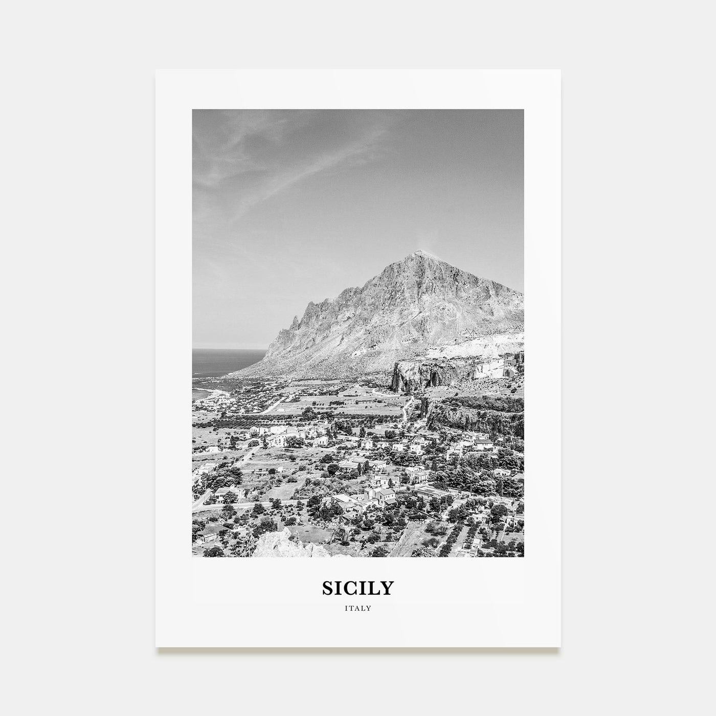 Sicily Portrait B&W No 1 Poster