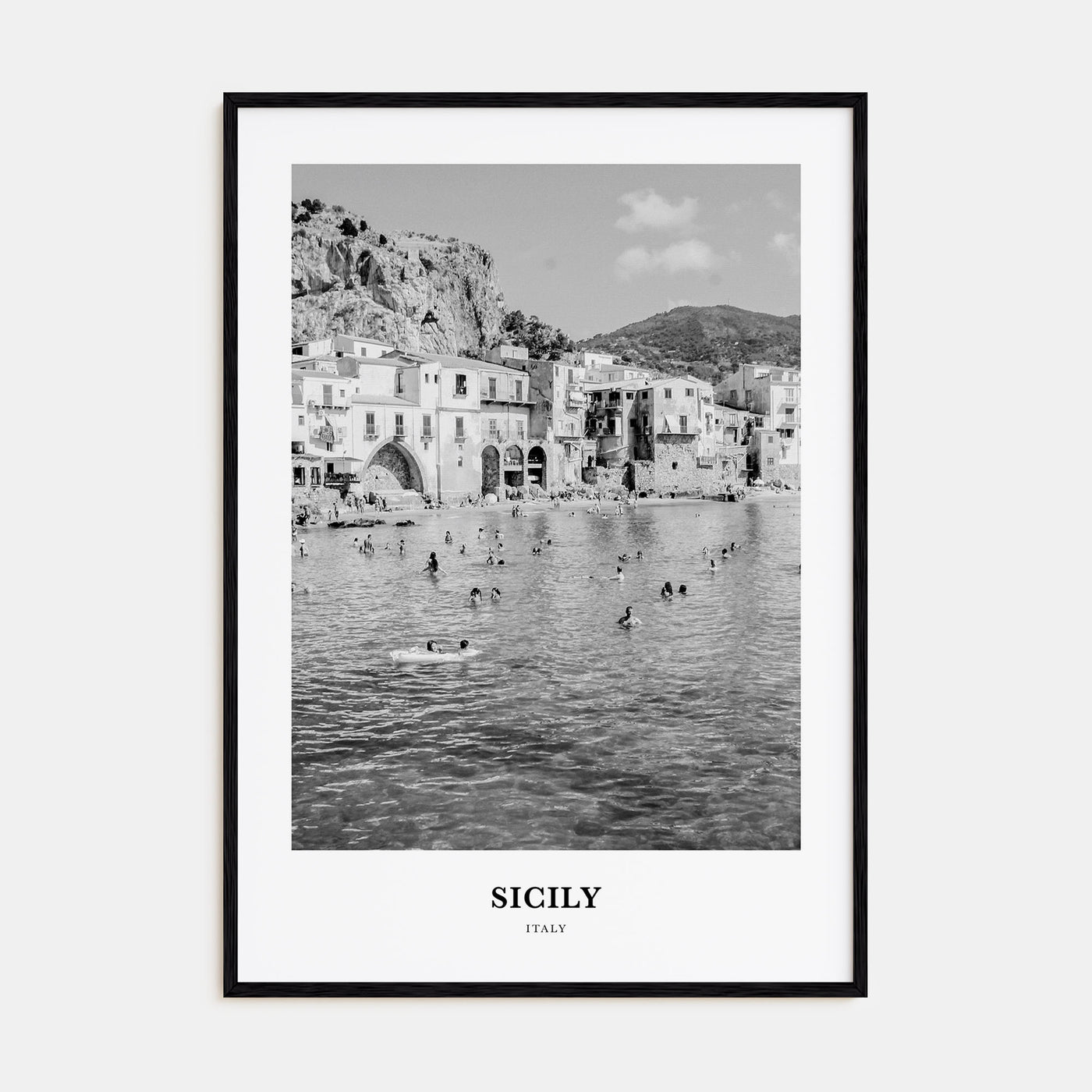 Sicily Portrait B&W No 2 Poster