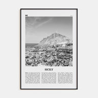 Sicily Travel B&W No 2 Poster
