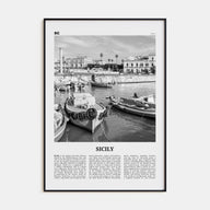 Sicily Travel B&W No 3 Poster
