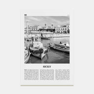 Sicily Travel B&W No 3 Poster