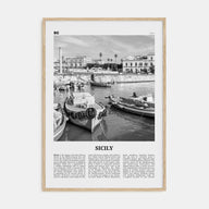 Sicily Travel B&W No 3 Poster