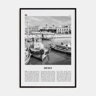 Sicily Travel B&W No 3 Poster