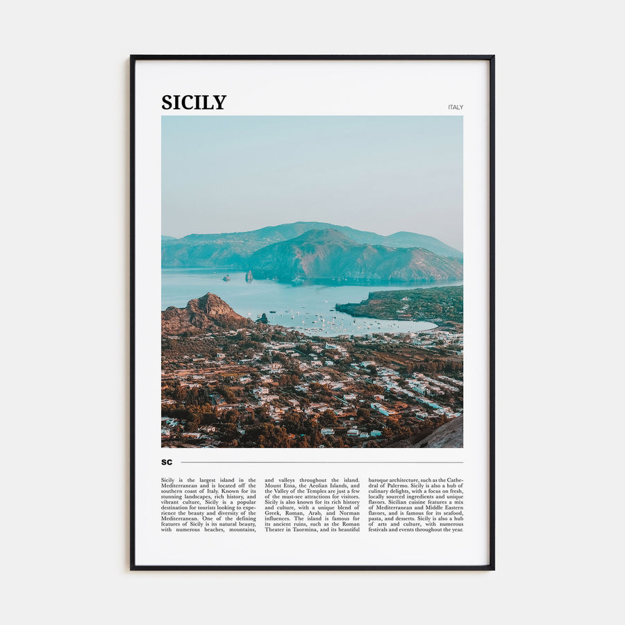 Sicily Travel Color Poster