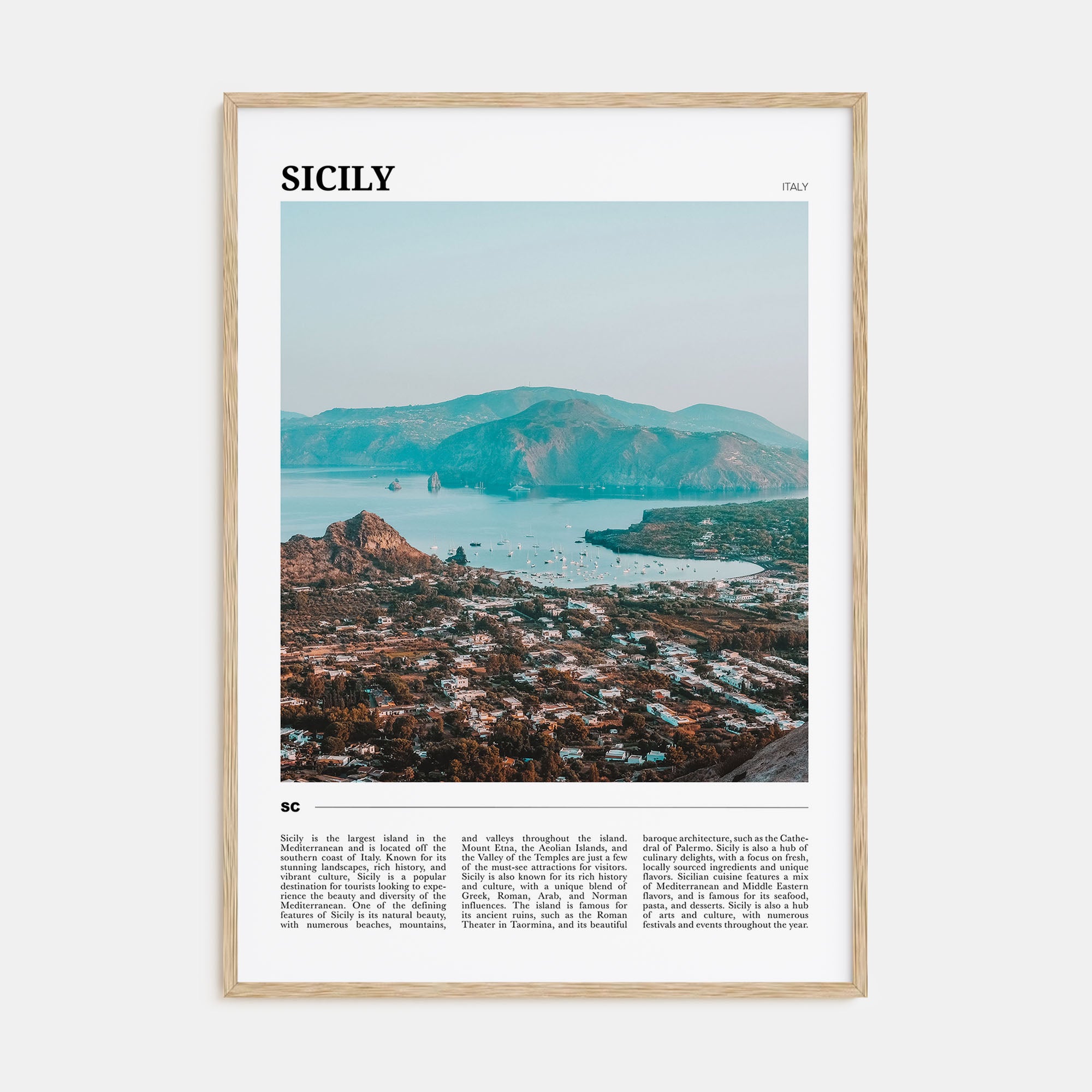 Sicily Travel Color Poster