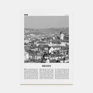 Siegen Travel B&W Poster