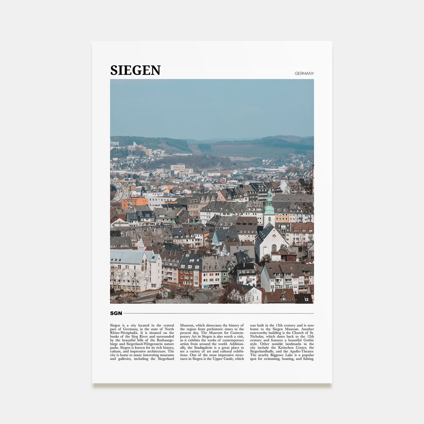 Siegen Travel Color Poster