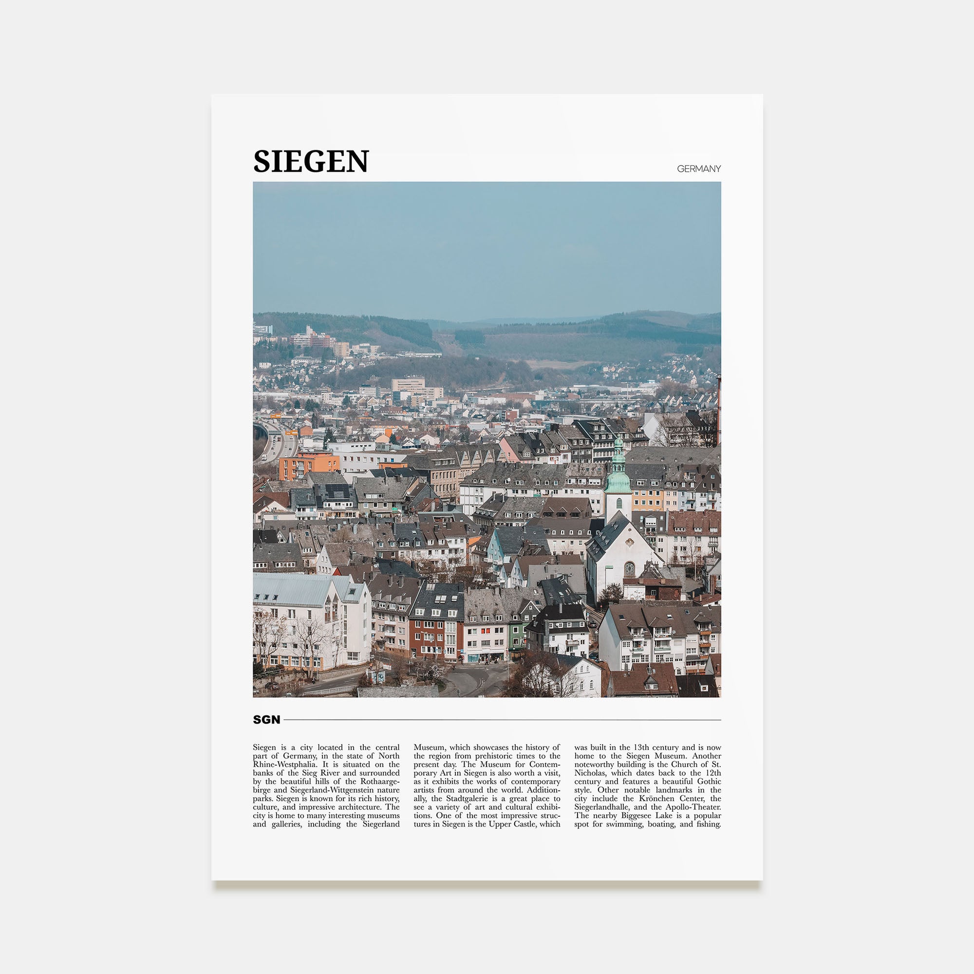 Siegen Travel Color Poster