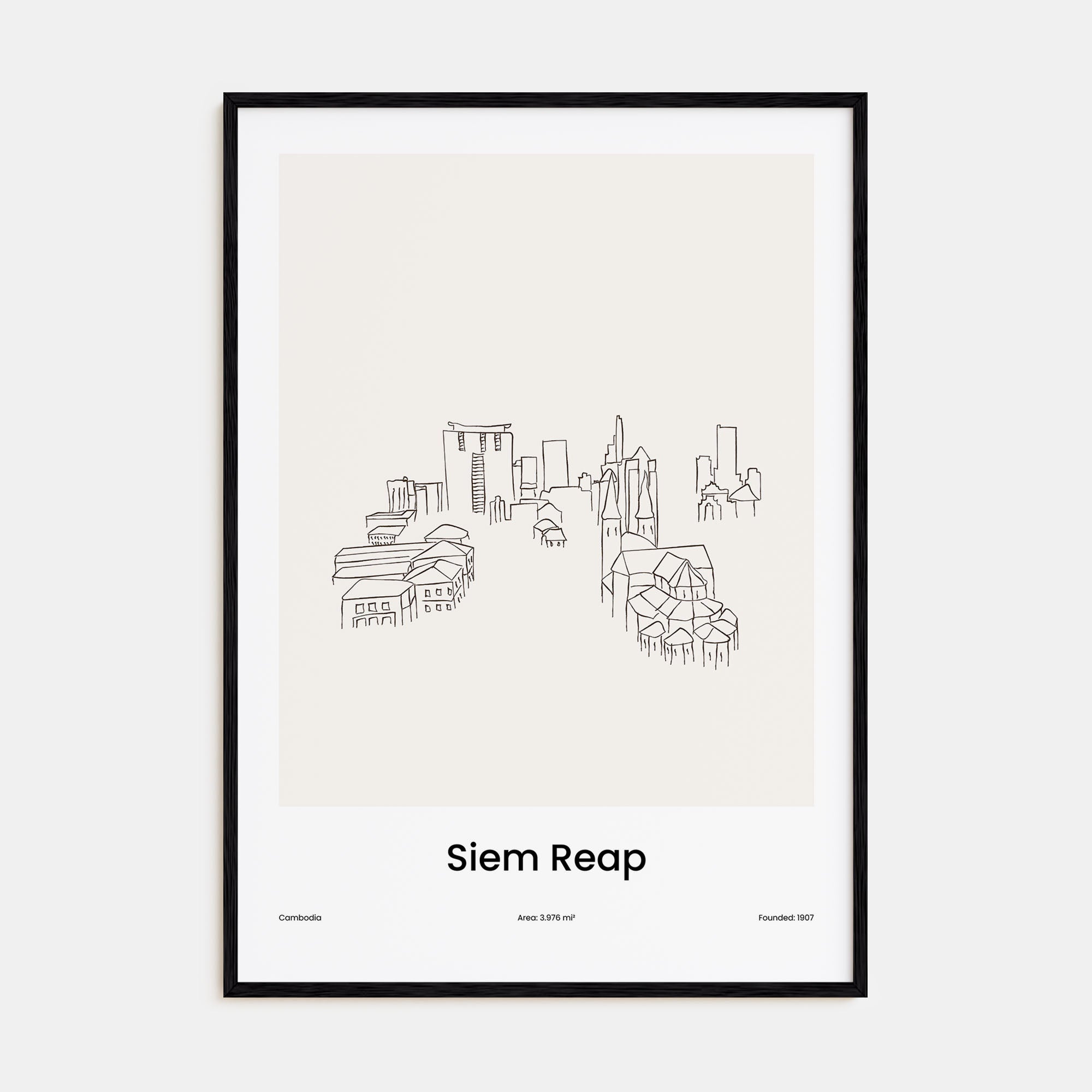 Siem Reap Drawn Poster