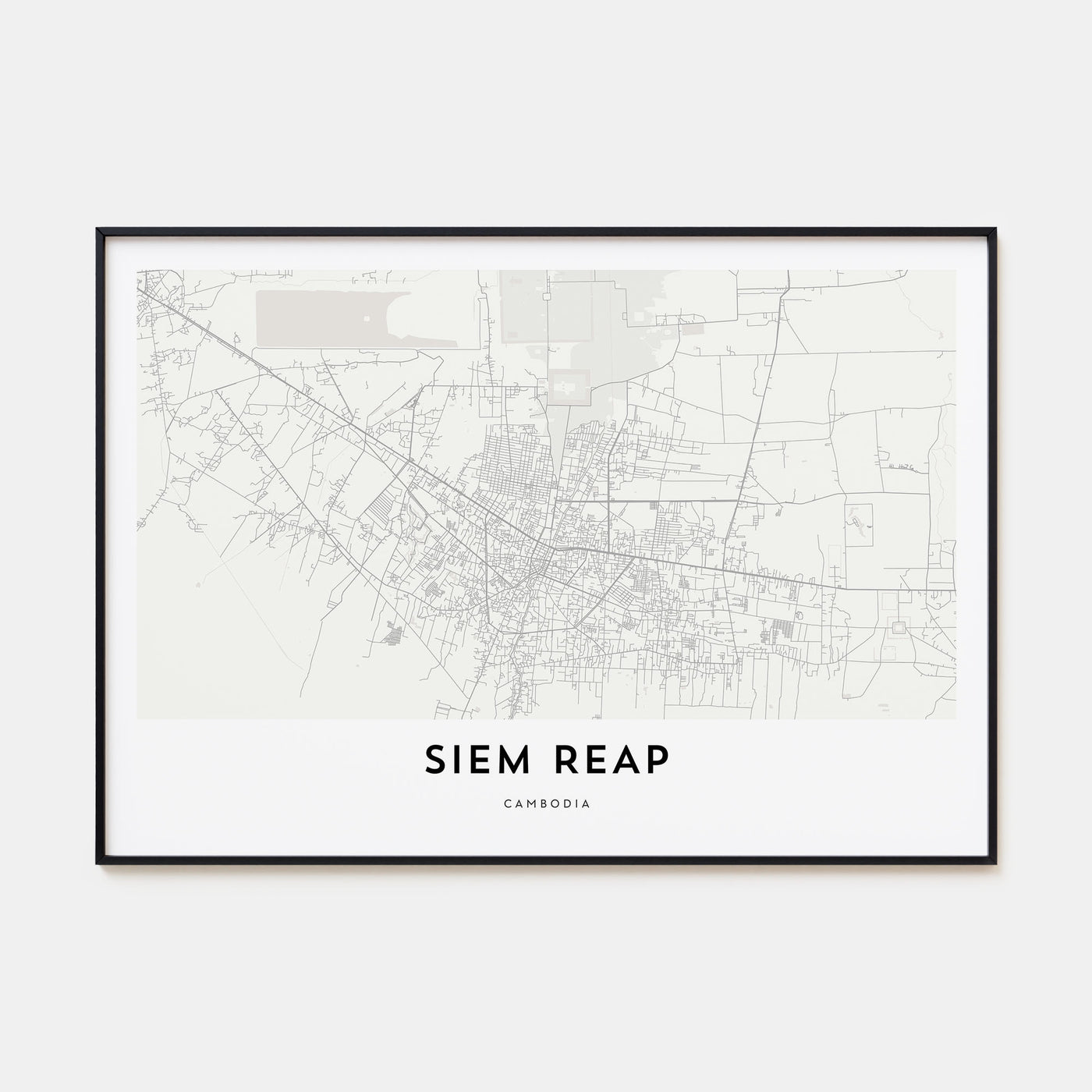 Siem Reap Map Landscape Poster