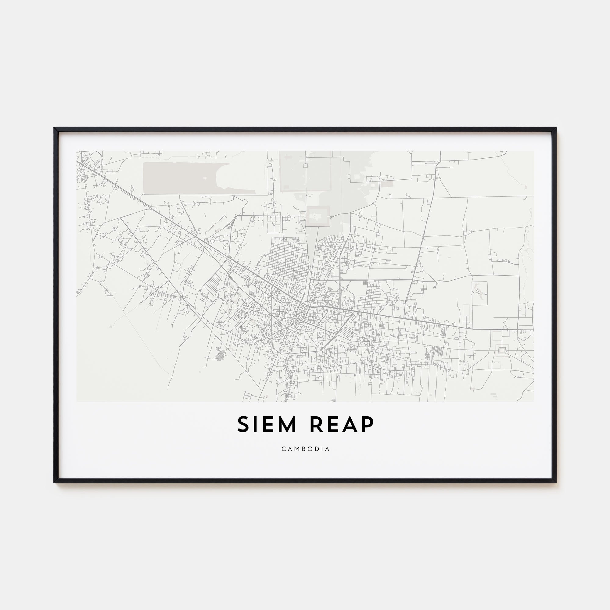 Siem Reap Map Landscape Poster