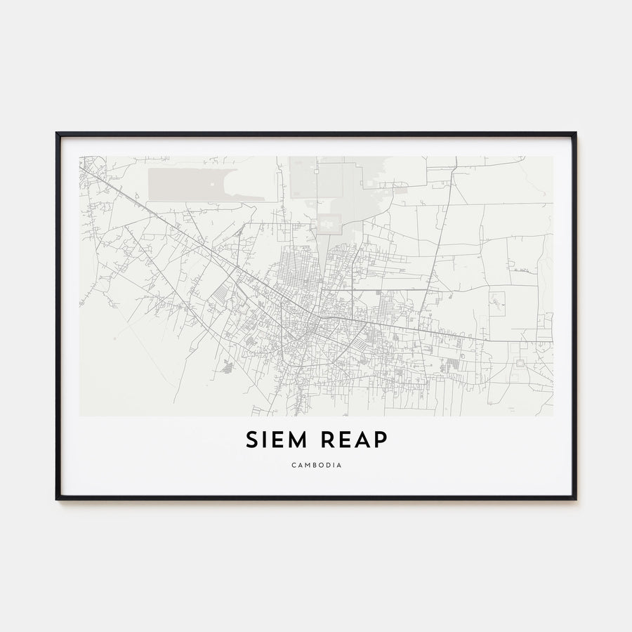 Siem Reap Map Landscape Poster