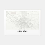 Siem Reap Map Landscape Poster