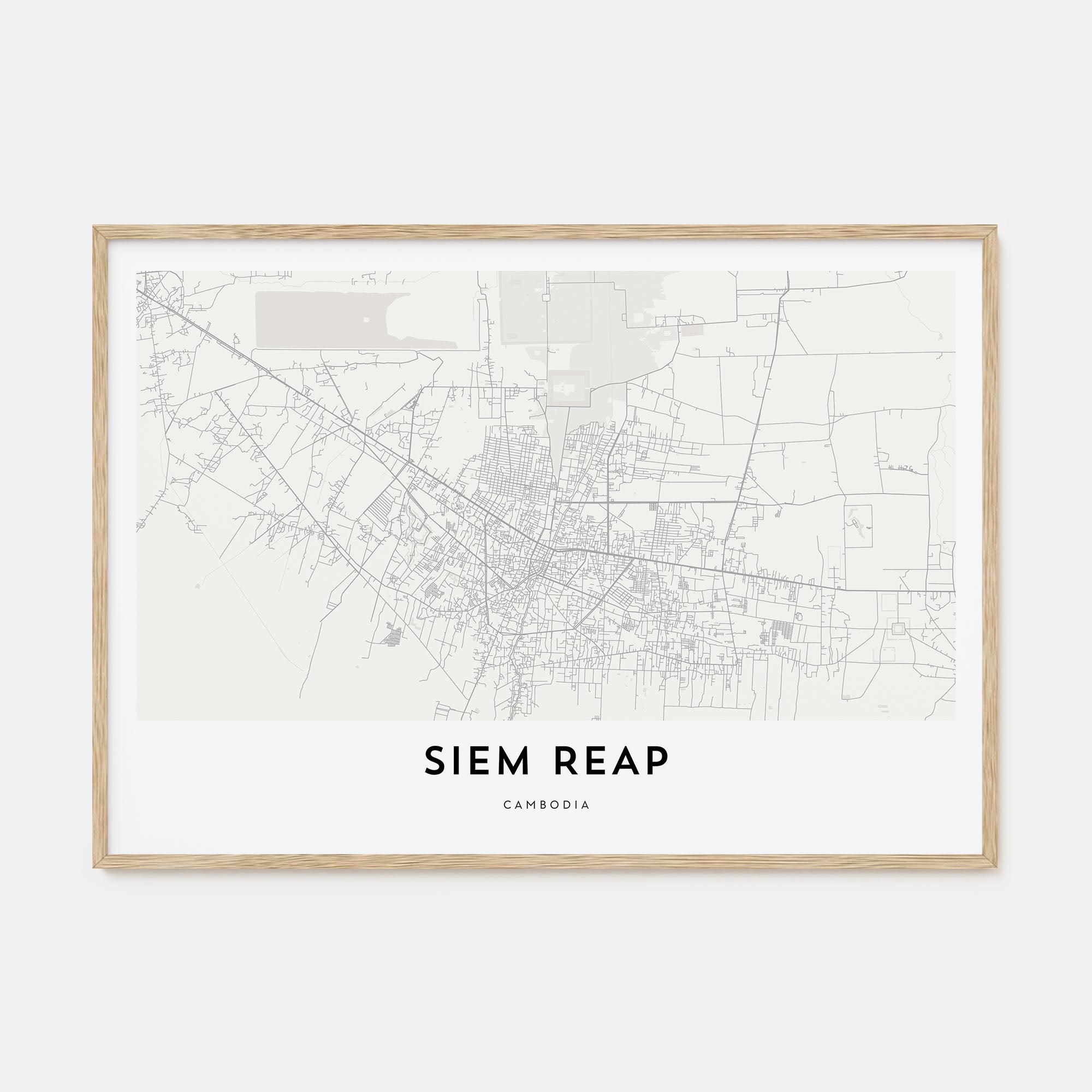 Siem Reap Map Landscape Poster