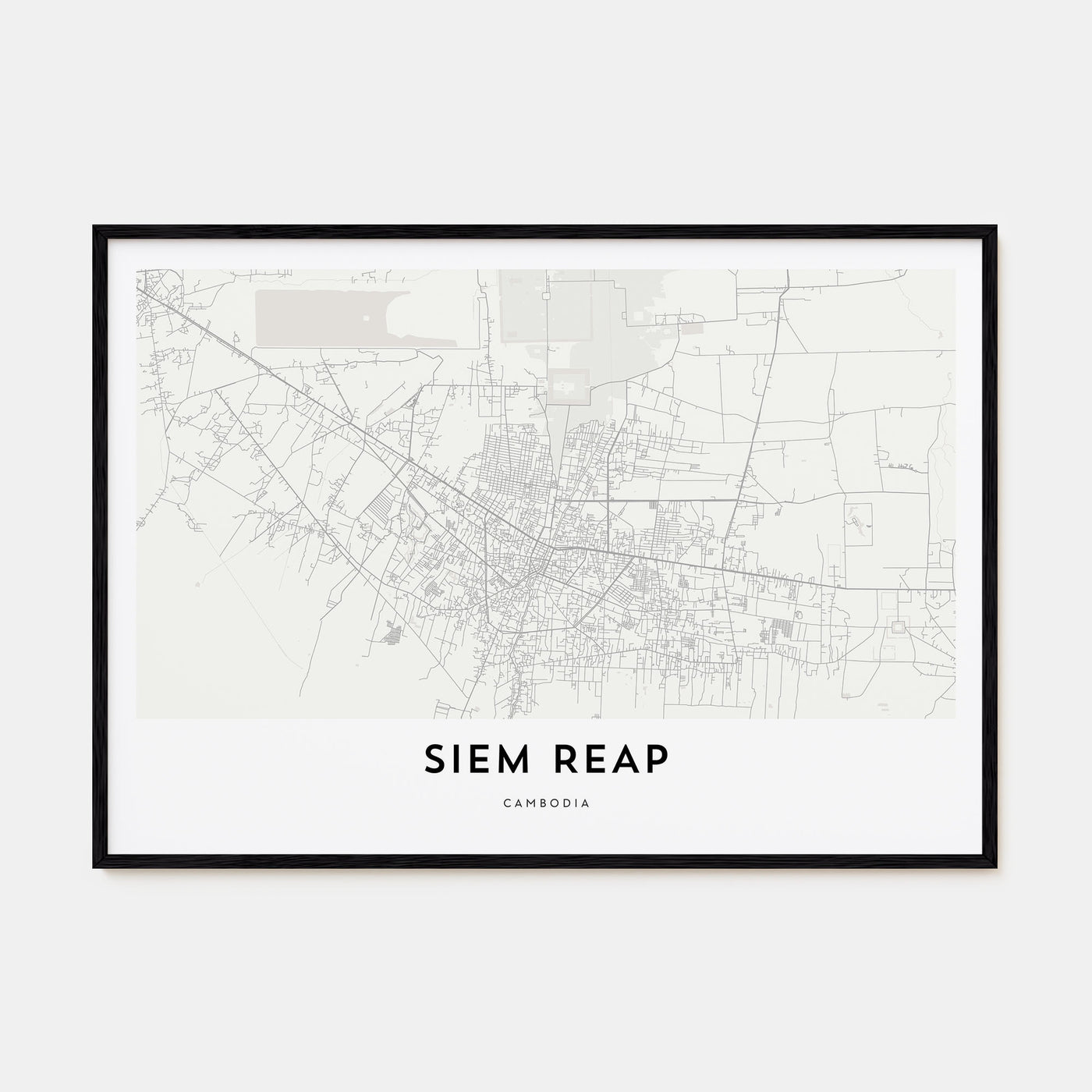 Siem Reap Map Landscape Poster