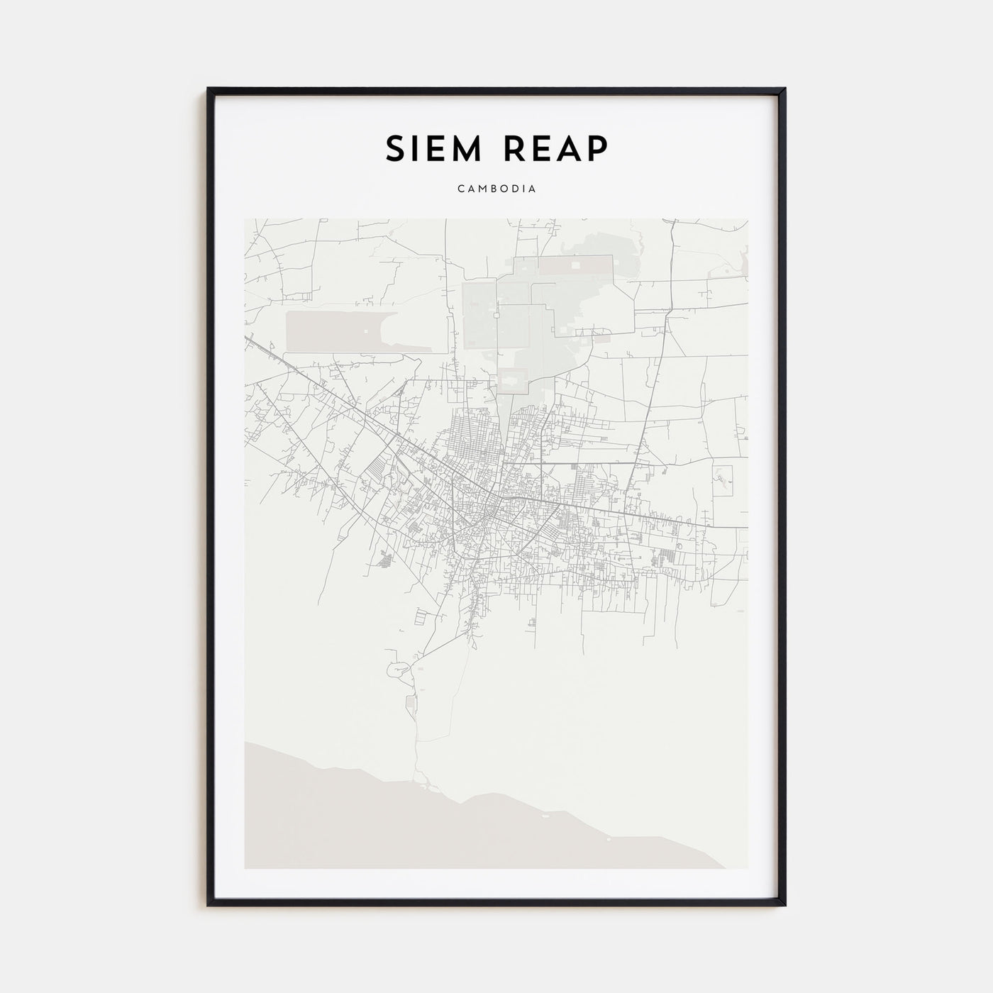 Siem Reap Map Portrait Poster