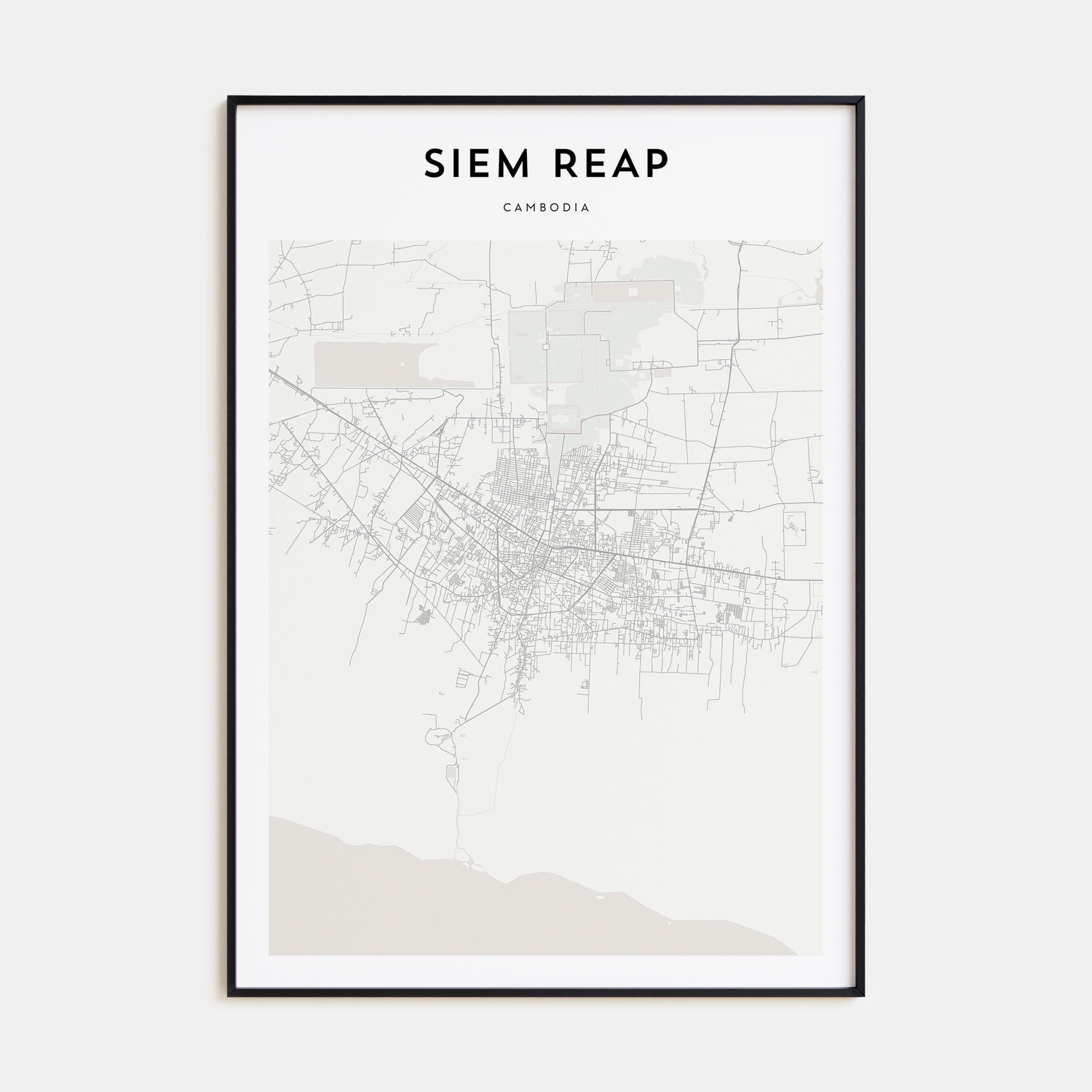 Siem Reap Map Portrait Poster