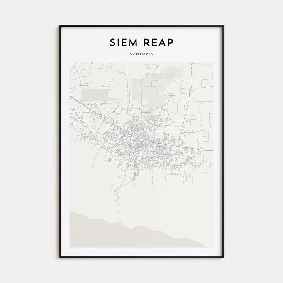 Siem Reap Map Portrait Poster