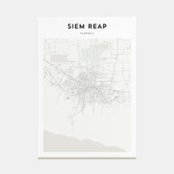 Siem Reap Map Portrait Poster