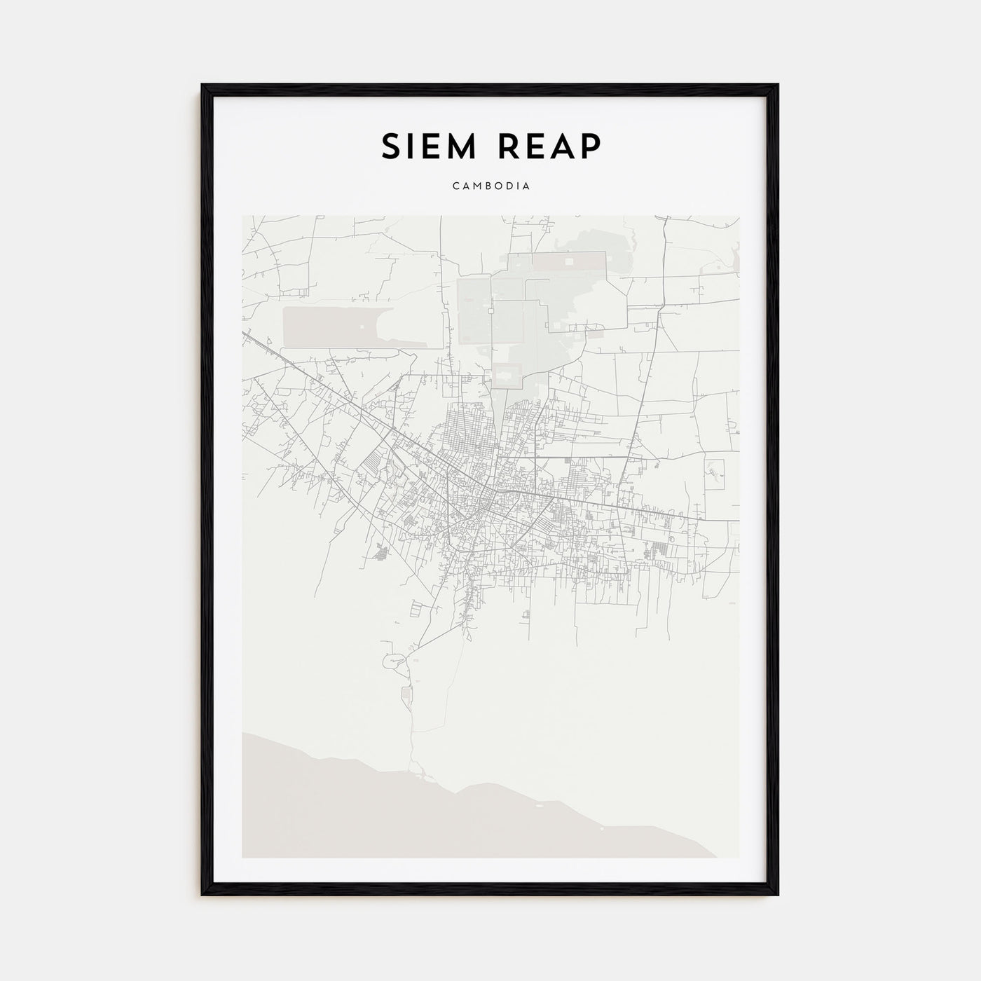 Siem Reap Map Portrait Poster