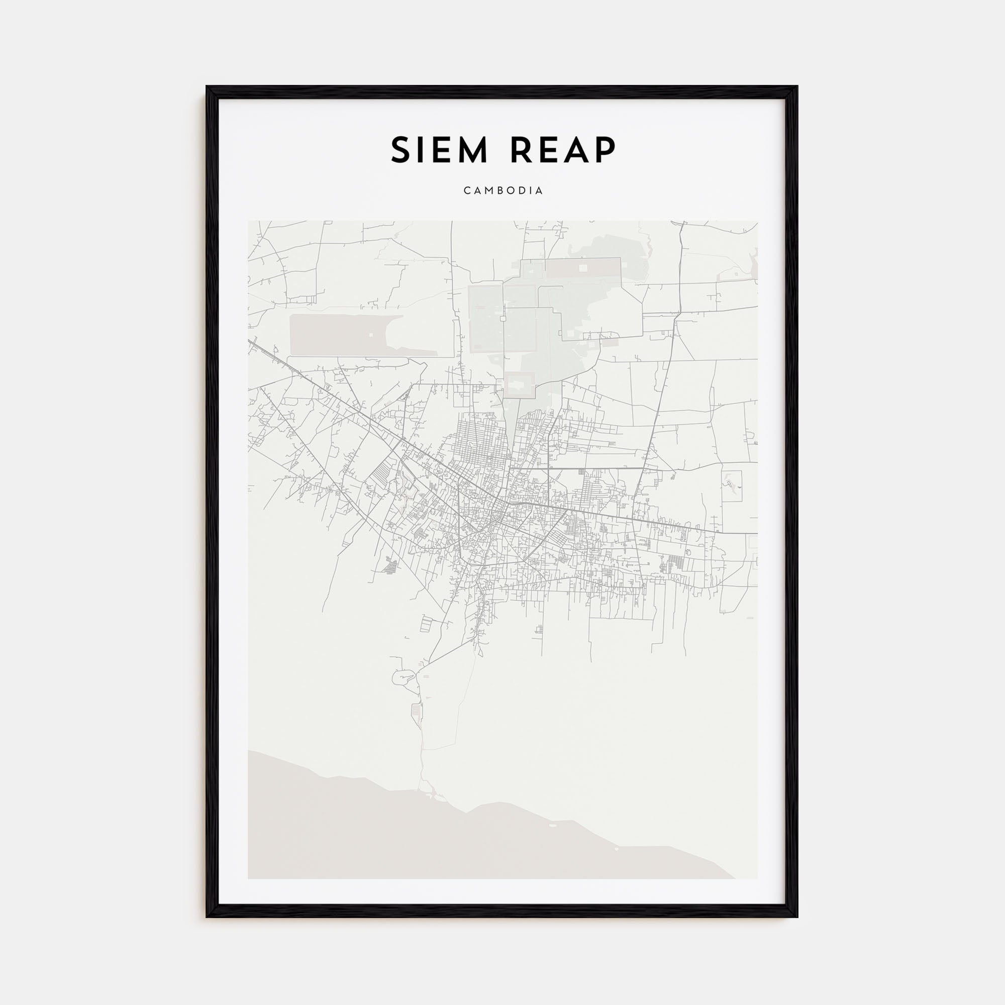 Siem Reap Map Portrait Poster