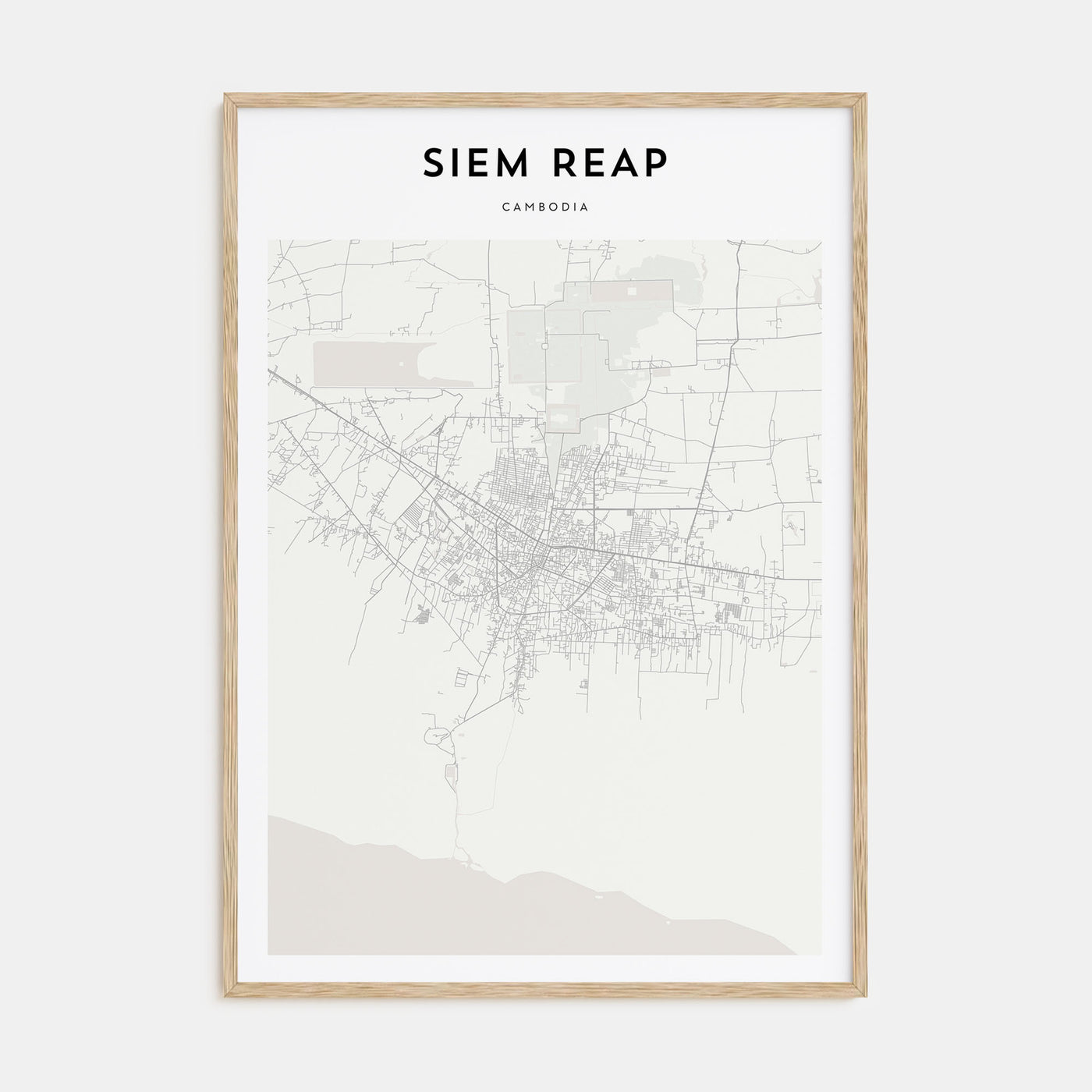 Siem Reap Map Portrait Poster