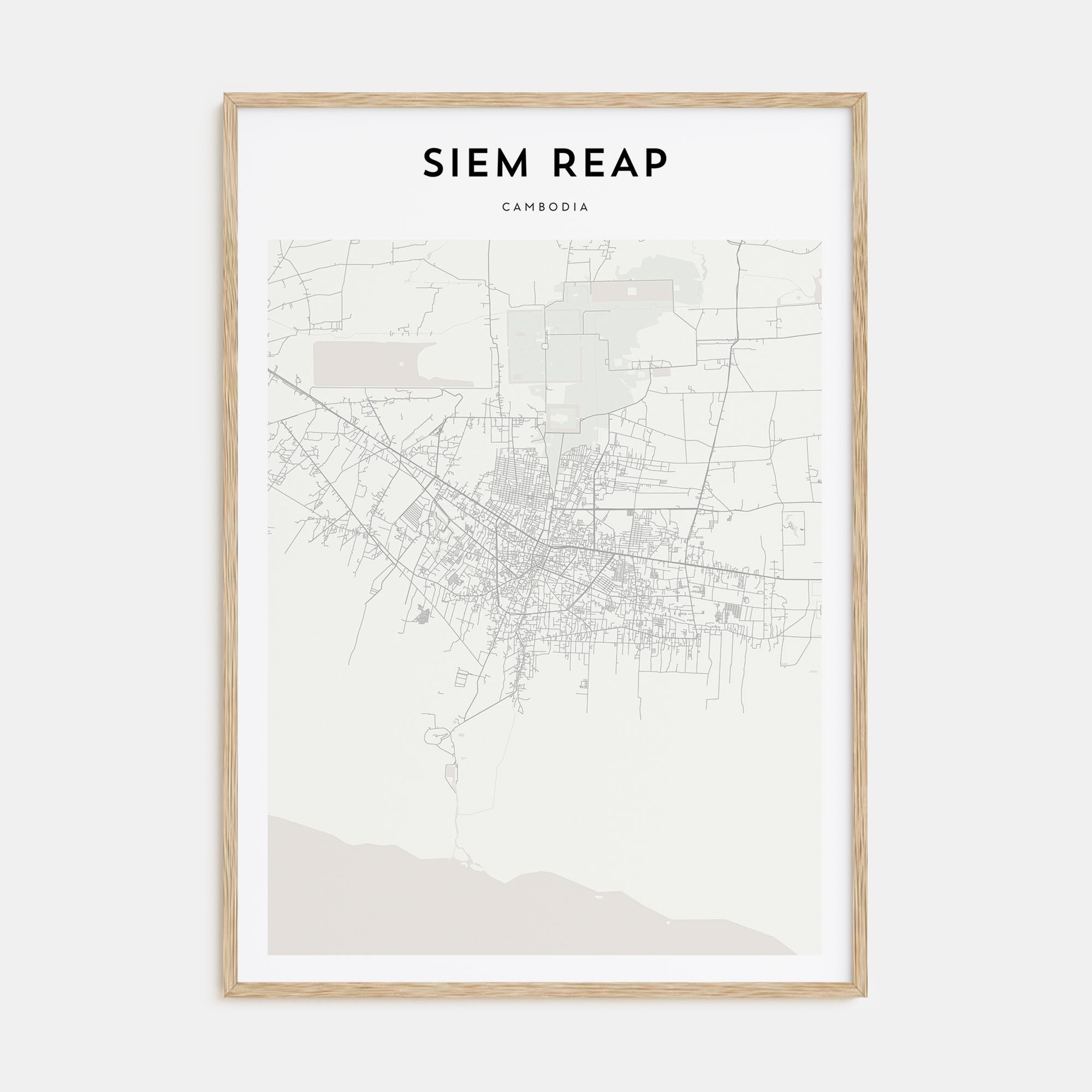 Siem Reap Map Portrait Poster