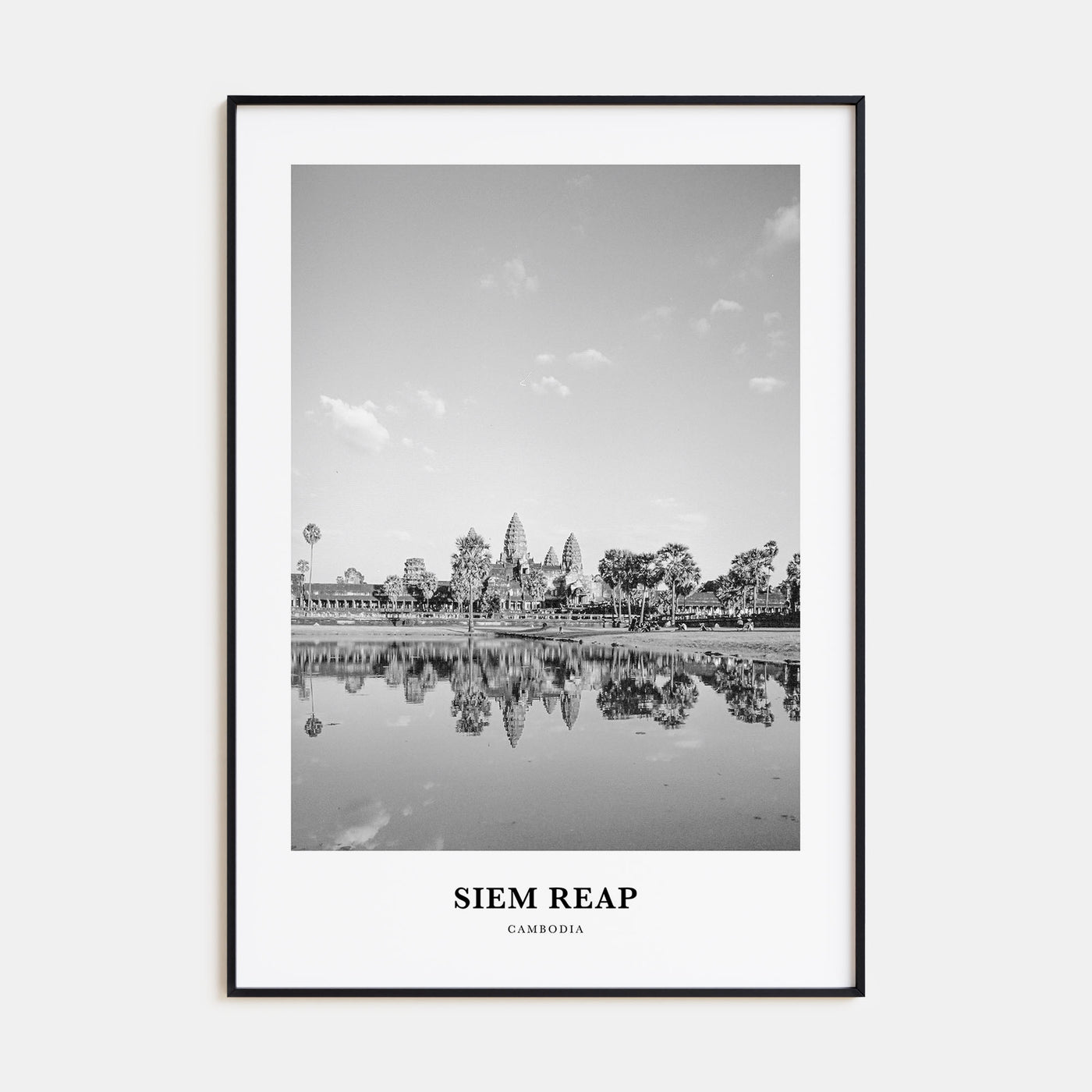 Siem Reap Portrait B&W Poster