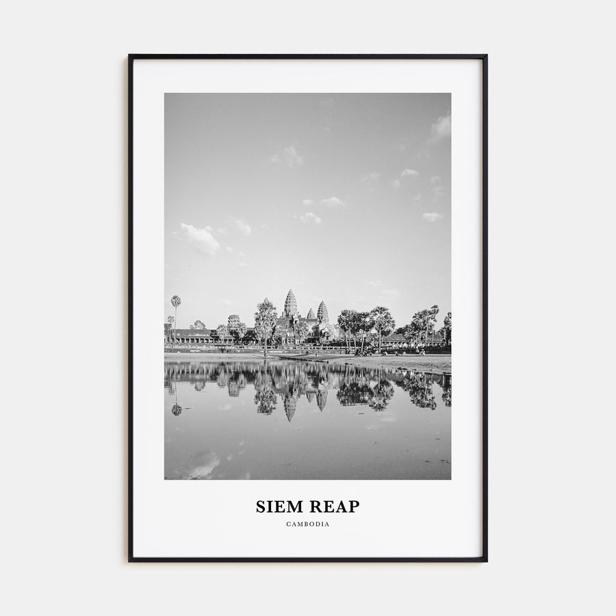 Siem Reap Portrait B&W Poster