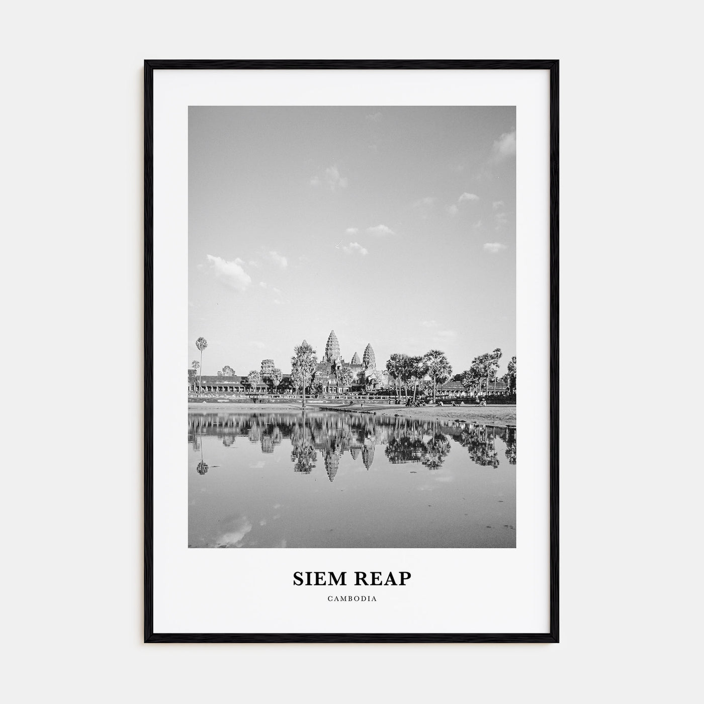 Siem Reap Portrait B&W Poster