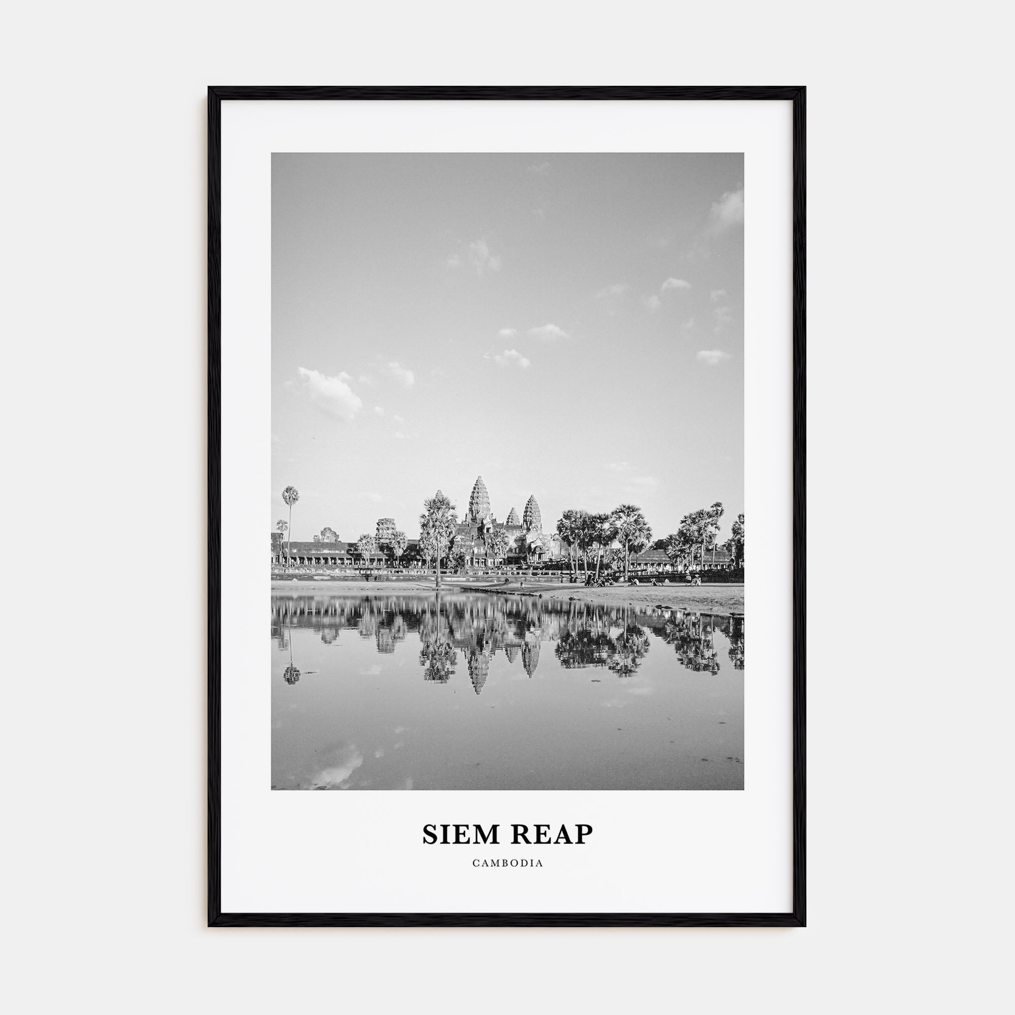 Siem Reap Portrait B&W Poster