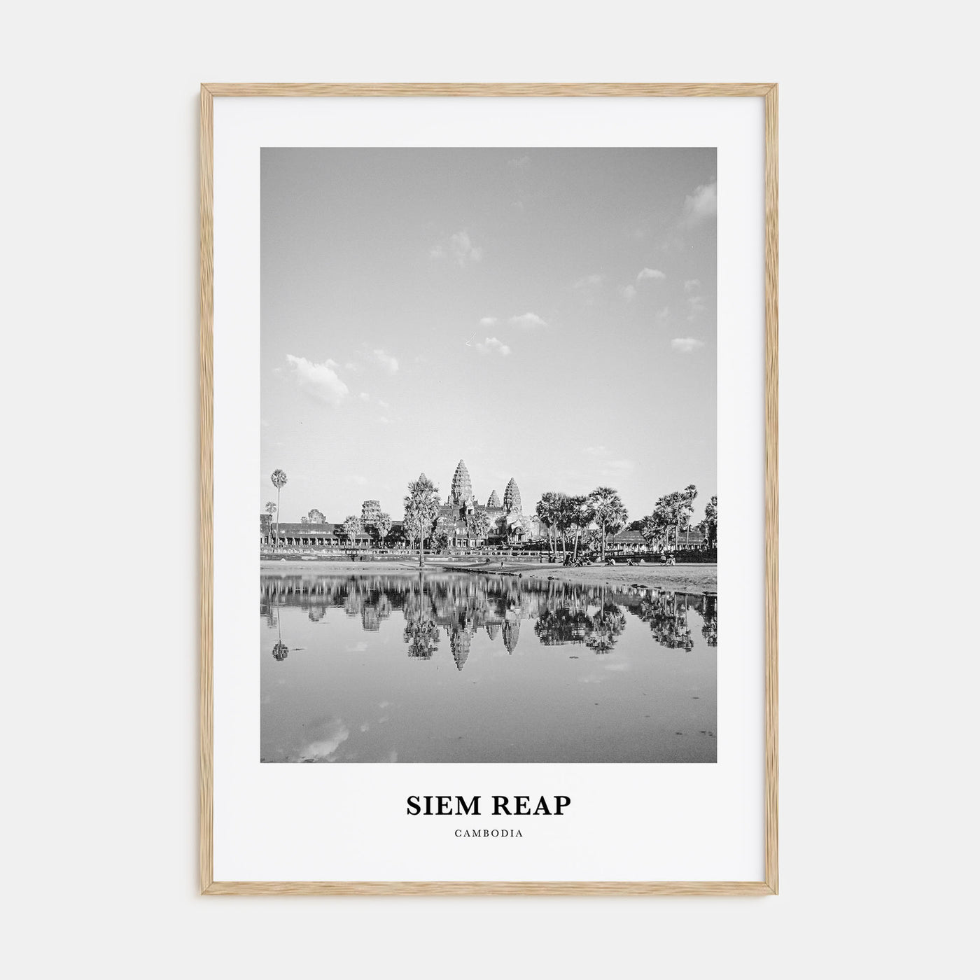 Siem Reap Portrait B&W Poster