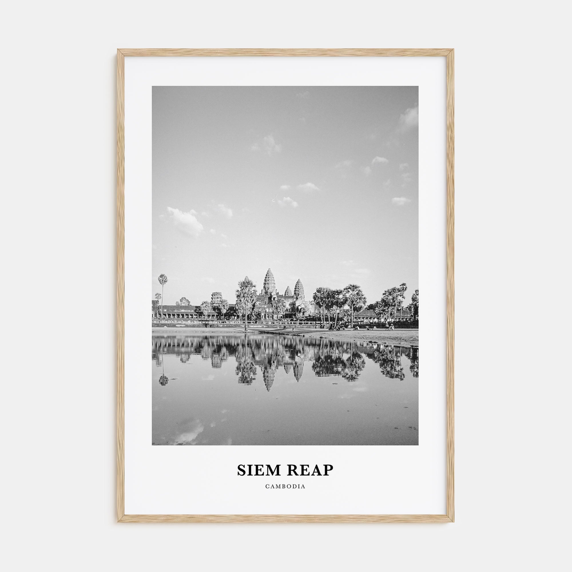 Siem Reap Portrait B&W Poster